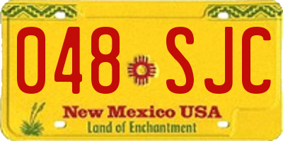 NM license plate 048SJC