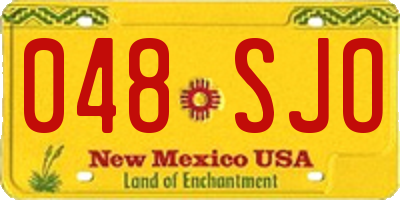 NM license plate 048SJO
