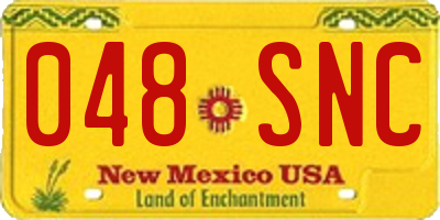 NM license plate 048SNC