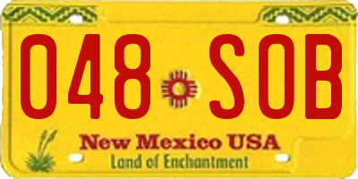 NM license plate 048SOB