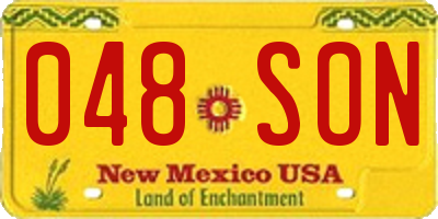 NM license plate 048SON