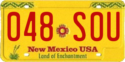 NM license plate 048SOU