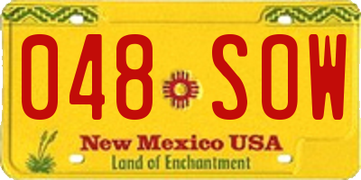 NM license plate 048SOW