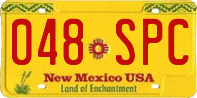 NM license plate 048SPC