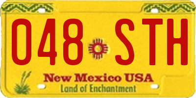 NM license plate 048STH