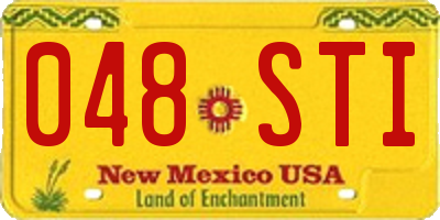 NM license plate 048STI