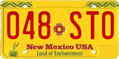 NM license plate 048STO