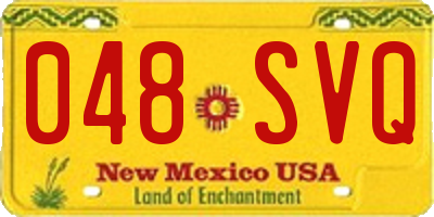 NM license plate 048SVQ