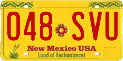 NM license plate 048SVU