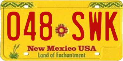 NM license plate 048SWK