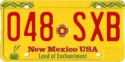 NM license plate 048SXB