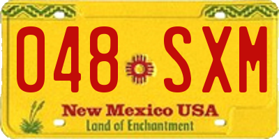 NM license plate 048SXM
