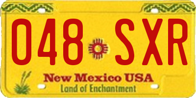 NM license plate 048SXR