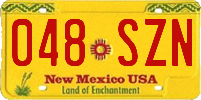 NM license plate 048SZN