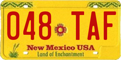 NM license plate 048TAF
