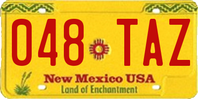 NM license plate 048TAZ