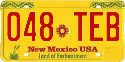 NM license plate 048TEB