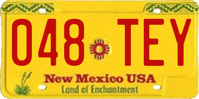 NM license plate 048TEY