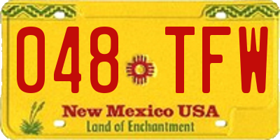 NM license plate 048TFW