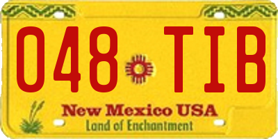 NM license plate 048TIB