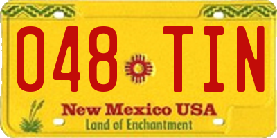NM license plate 048TIN