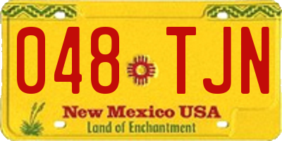 NM license plate 048TJN