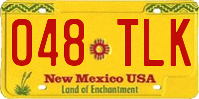 NM license plate 048TLK