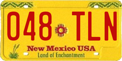 NM license plate 048TLN