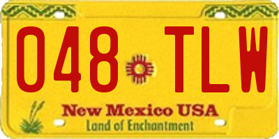 NM license plate 048TLW
