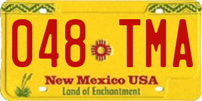 NM license plate 048TMA