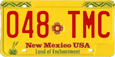 NM license plate 048TMC