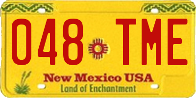NM license plate 048TME