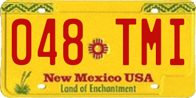 NM license plate 048TMI