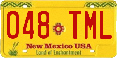 NM license plate 048TML