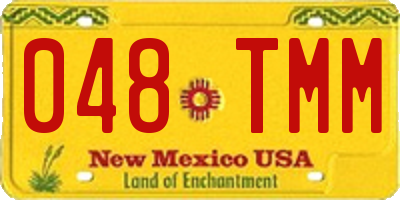 NM license plate 048TMM