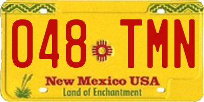 NM license plate 048TMN