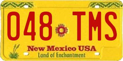 NM license plate 048TMS