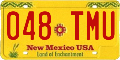 NM license plate 048TMU