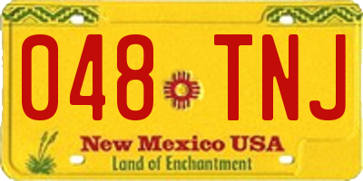 NM license plate 048TNJ