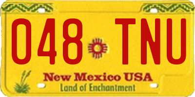 NM license plate 048TNU