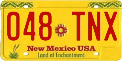 NM license plate 048TNX