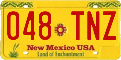 NM license plate 048TNZ