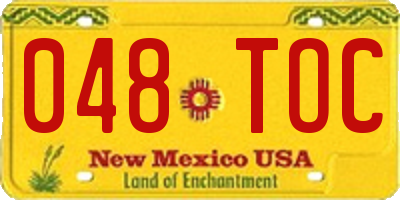 NM license plate 048TOC