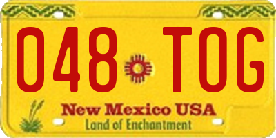 NM license plate 048TOG