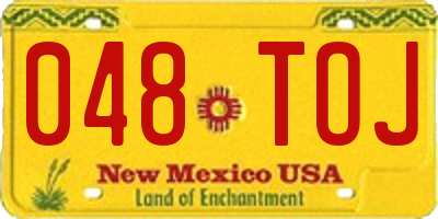 NM license plate 048TOJ