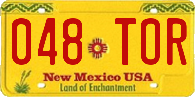 NM license plate 048TOR