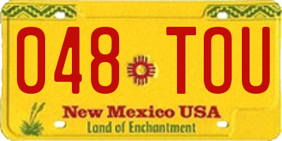 NM license plate 048TOU