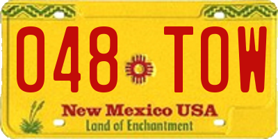 NM license plate 048TOW