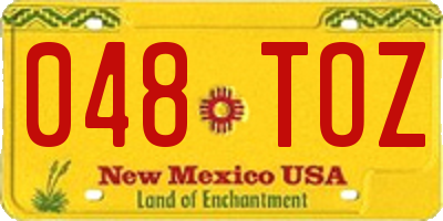 NM license plate 048TOZ