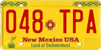 NM license plate 048TPA